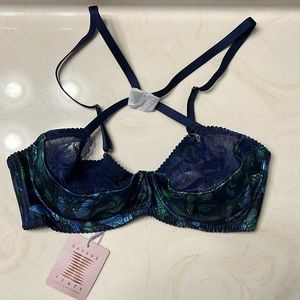 NWT Savage X Fenty  size 38C Baroque Butterfly Lace Quarter-Cup Bra